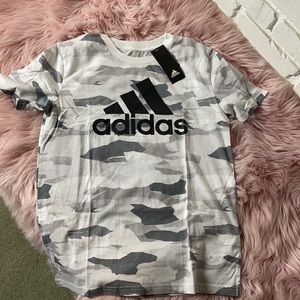 Gray Camouflage Adidas T-shirt